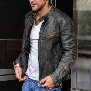 Leren Jack - Elegant - Weerbestendig Leer - Perfect voor Lente en Herfst