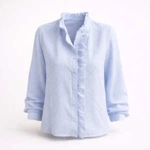 Luneria | Blouse | Dames Lichtblauw Elegant