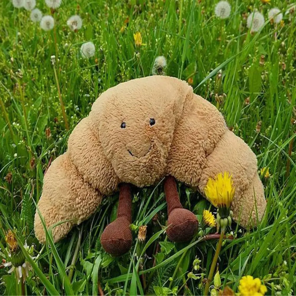 Cadeau Pop Croissant Knuffel | Lachend Brood Kussen | Schattige Pluchen Knuffelspeelgoed - Afbeelding 6