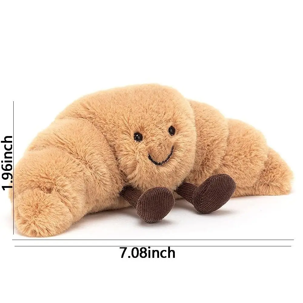 Cadeau Pop Croissant Knuffel | Lachend Brood Kussen | Schattige Pluchen Knuffelspeelgoed - Afbeelding 9