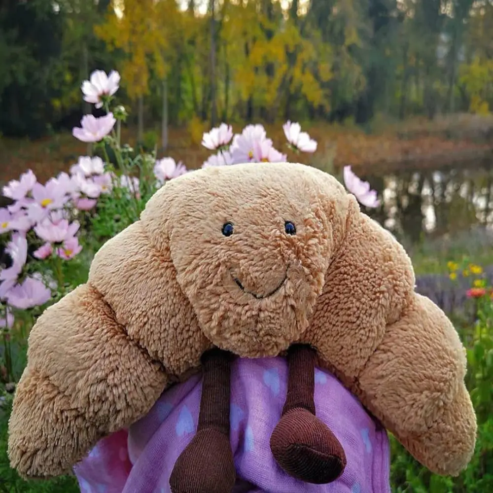 Cadeau Pop Croissant Knuffel | Lachend Brood Kussen | Schattige Pluchen Knuffelspeelgoed - Afbeelding 5