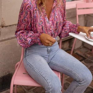 Multi coulour Paisley Print Dames Blouse | Duurzaam - Must-Have - Stijlvol & Comfortabel - Lente/Zomer/Herfst