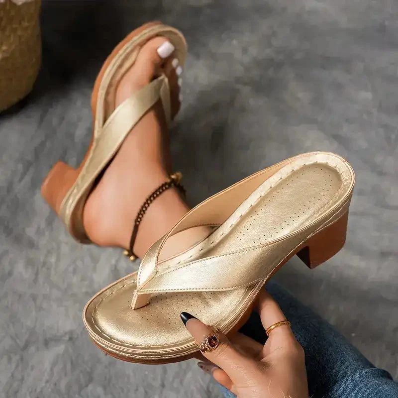 Sophia - Comfortabele en stijlvolle orthopedische sandalen met hoge hak - Afbeelding 2